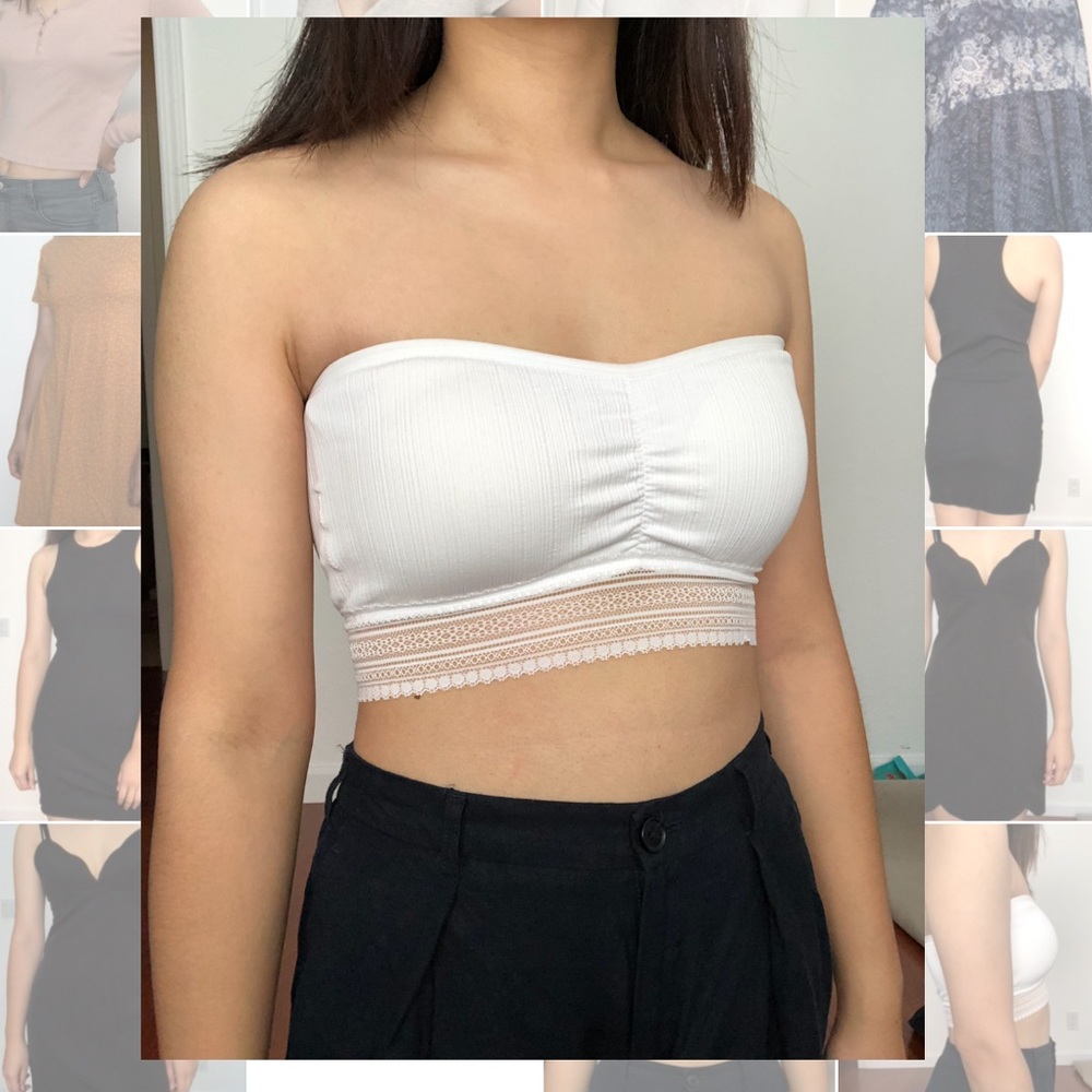 Target White Bandeau Size L